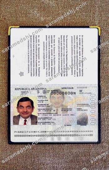 Argentina passport 2012-present photo look